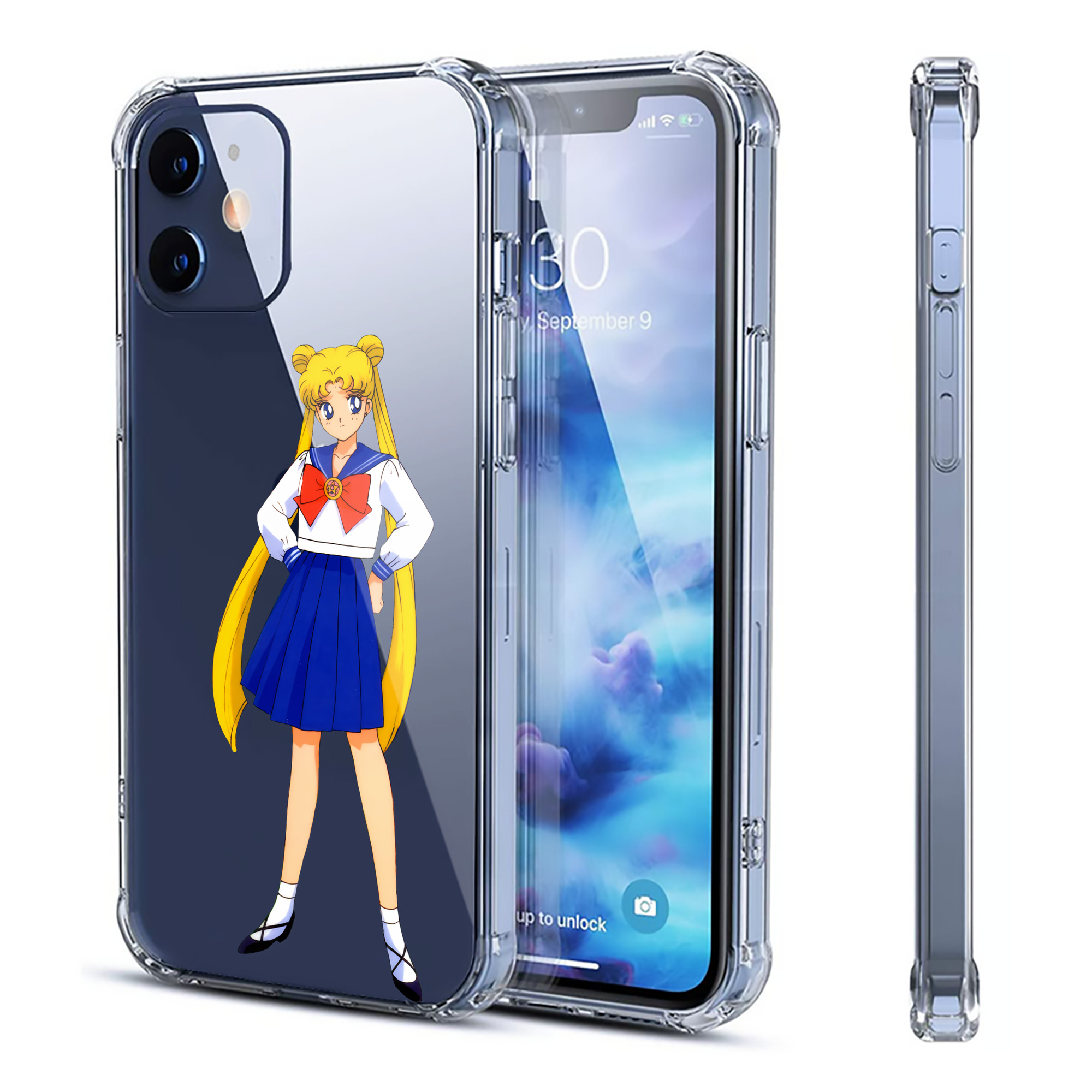 （画像用） 美少女戦士セーラームーン 愛野 美奈子 あいの みなこ Sailor Moon Aino Minako 【iPhone 12シリーズ対応】透明スマホケース（クリアソフトケース）